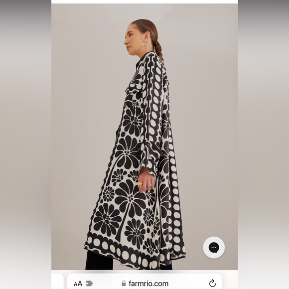 FARM Rio Monochrome Floral Midi Dress - Picture 13 of 13